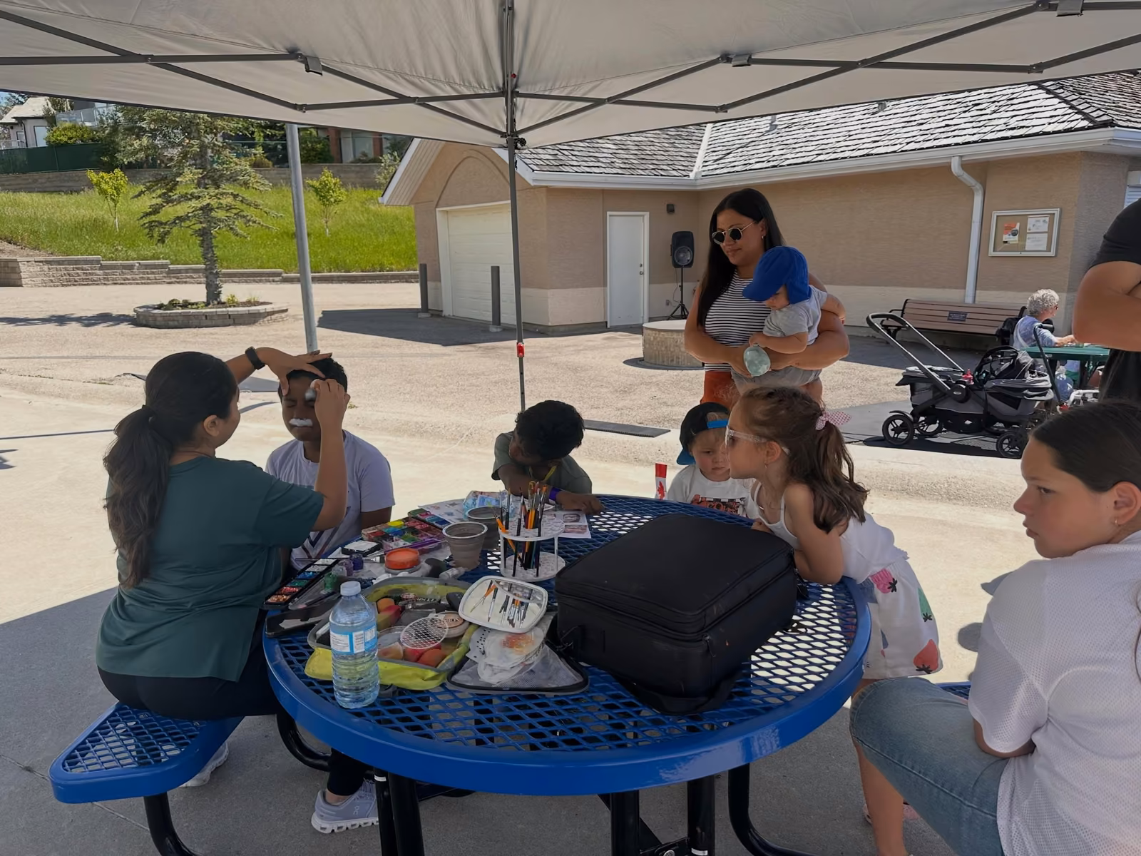 Face painting in full swing
